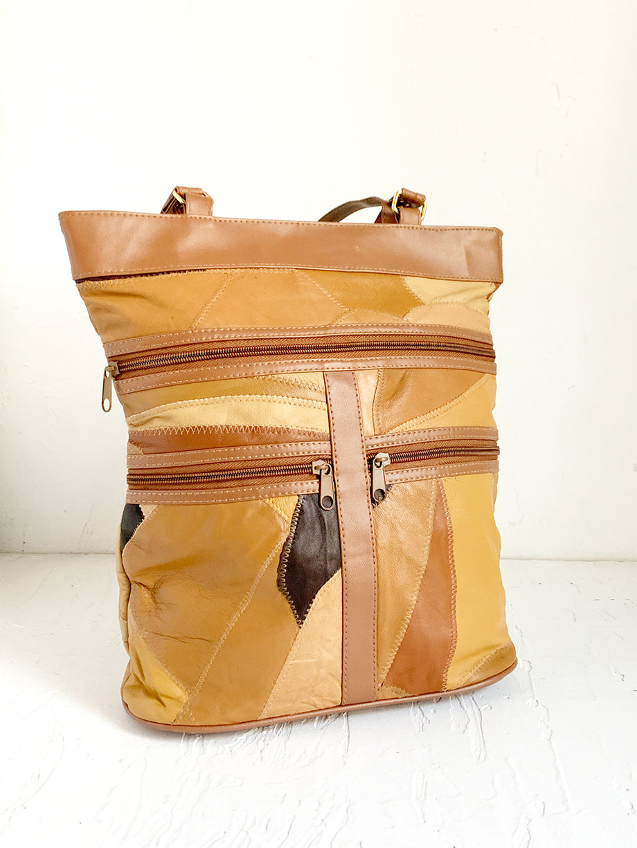 Multicolored-Leather-Patchwork-Tote-By-Damart